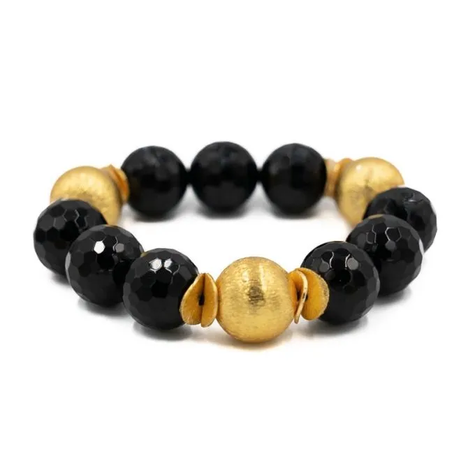 Addison Bracelet - Faceted Black Onyx