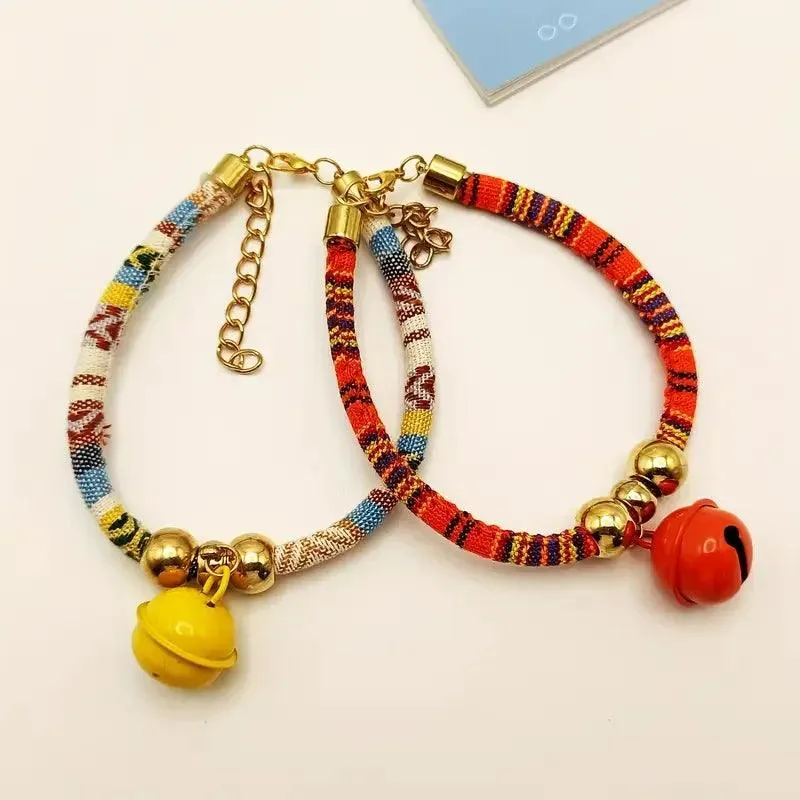 Adjustable Cat Collar Boho Necklaces Color Random