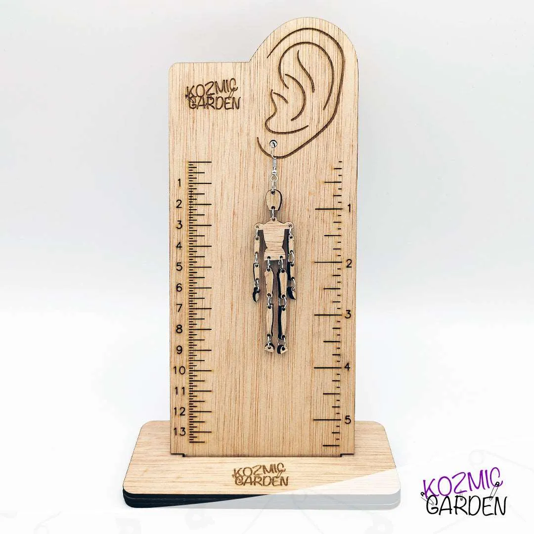 ARTIST WOODEN MANNEQUIN EARRINGS | Artistry in motion!