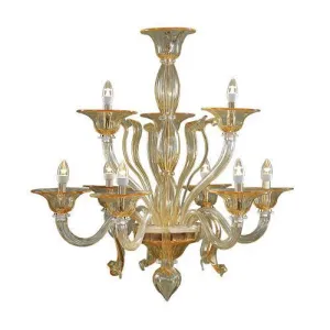 Asfour - Murano Chandelier - Amber