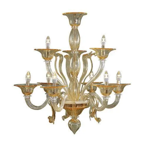 Asfour - Murano Chandelier - Amber