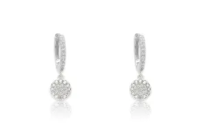 Balan Sterling Silver CZ Drop Huggies