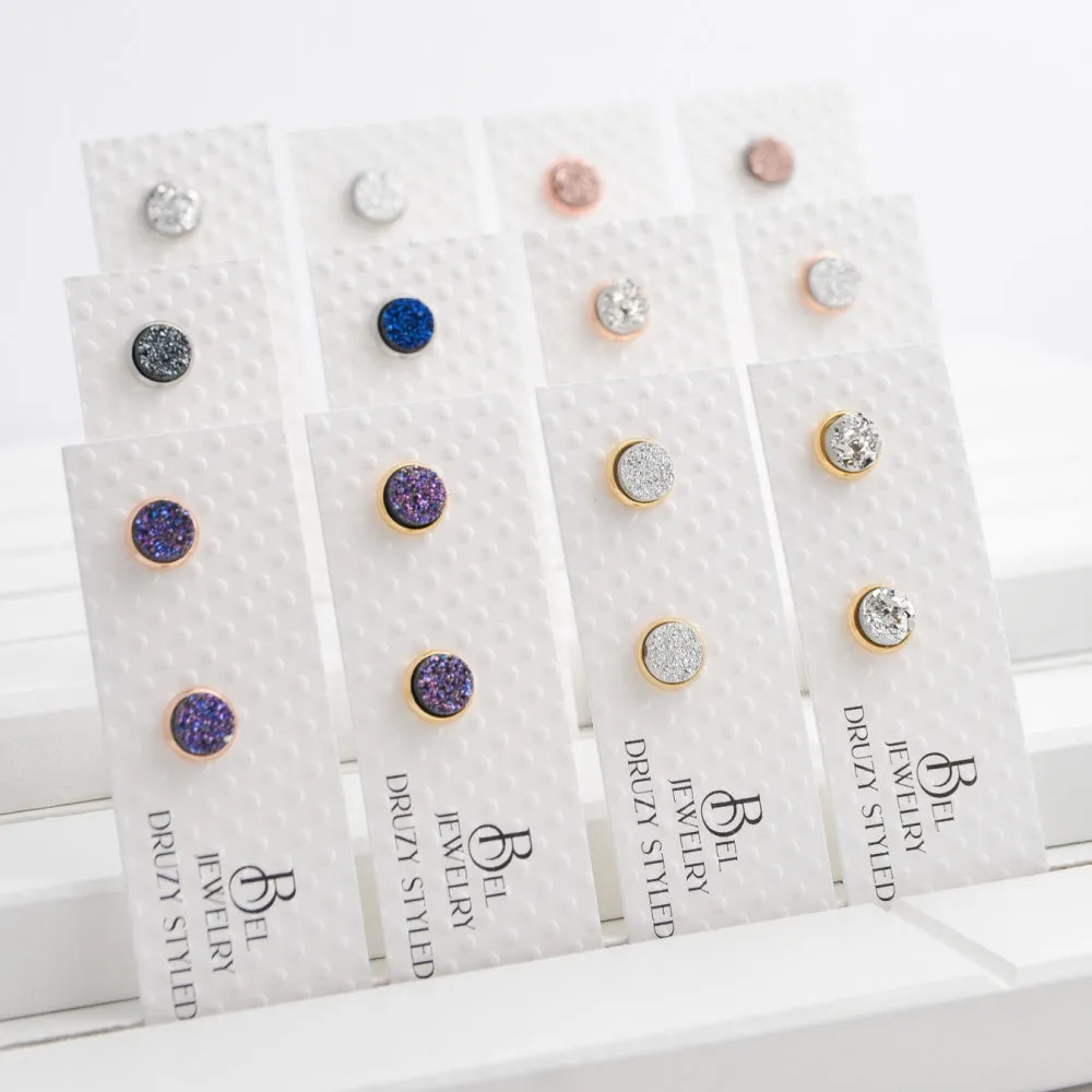 Bel Jewelry - 10mm Druzy Earring Assortment