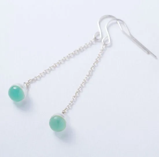 Bi -colour pearl green agate
