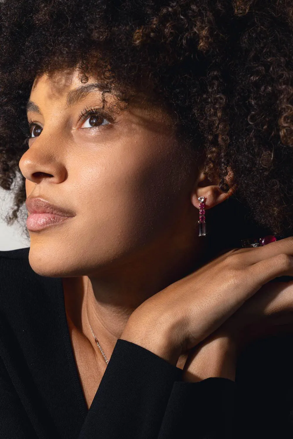 Bicolor Rubellite Drop Earrings