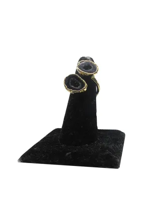 Black Double Geode Ring