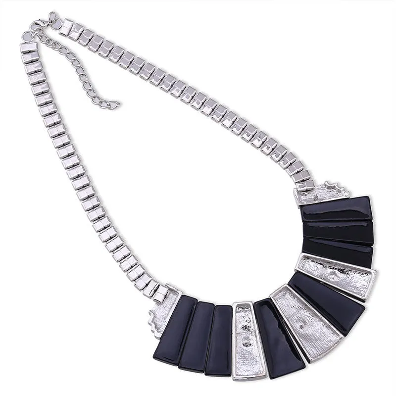 Black M Bar Necklace