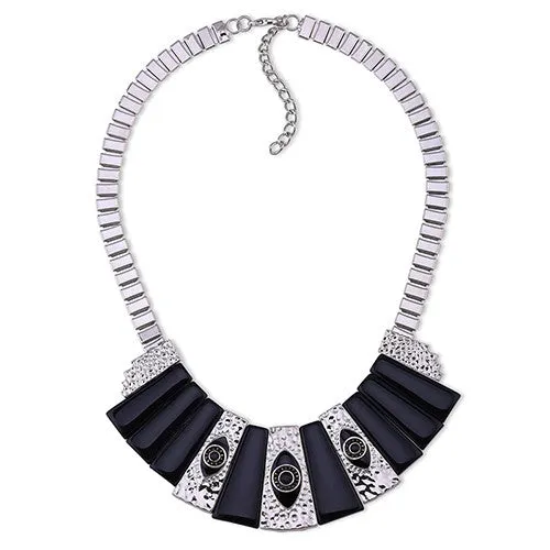 Black M Bar Necklace