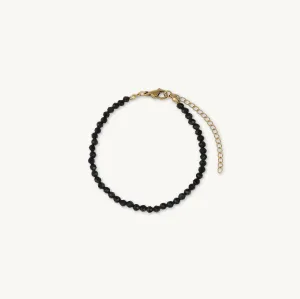 Black Obsidian Crystal Beaded Bracelet