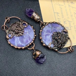 Blanchard - Vintage Amethyst Lion's Head Pendant by The Nevermore