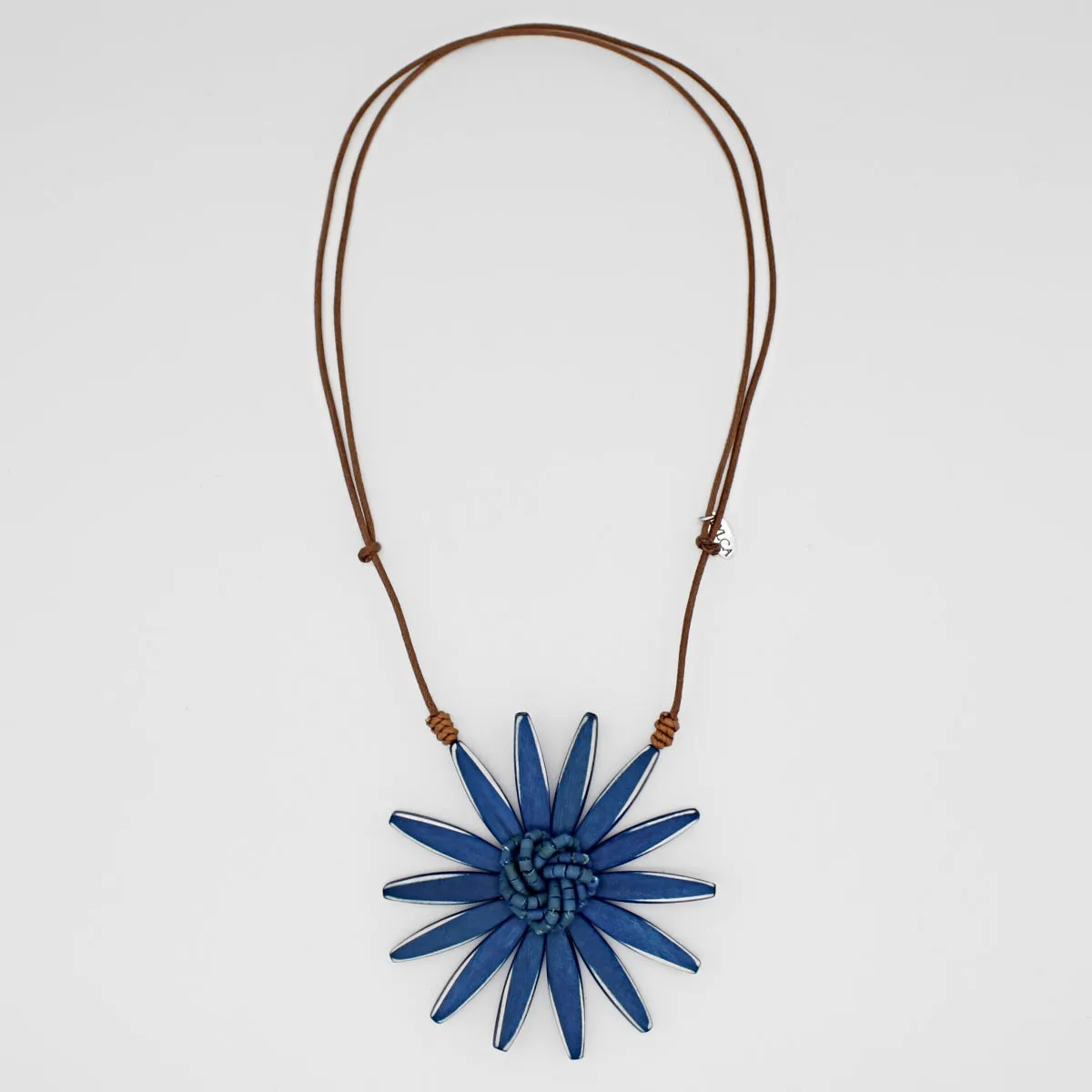 Blue Amaya Flower Statement Necklace