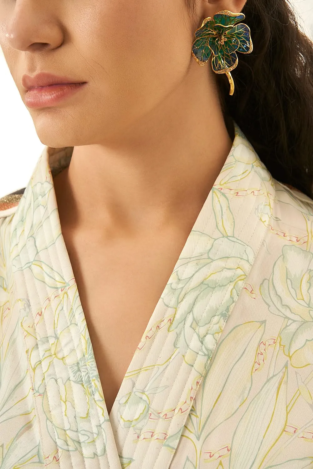 Blue Fiore Earrings