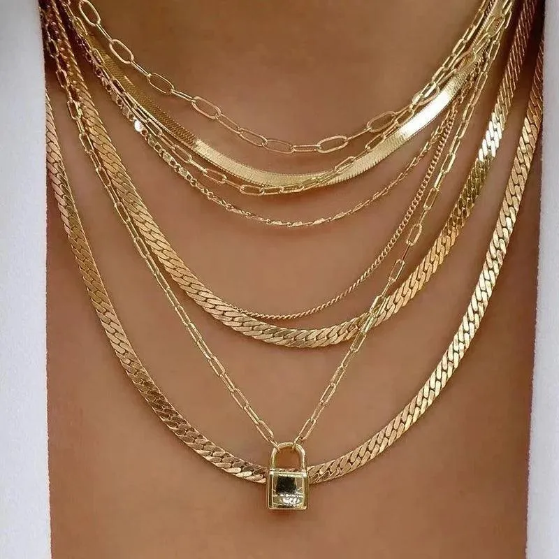 Bohemian Multilayer Crystal Butterfly Pendant Necklaces For Women Girls - Fashion Hollow Heart Choker Necklaces