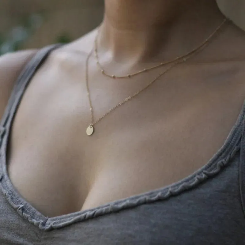 Bohemian Multilayer Crystal Butterfly Pendant Necklaces For Women Girls - Fashion Hollow Heart Choker Necklaces
