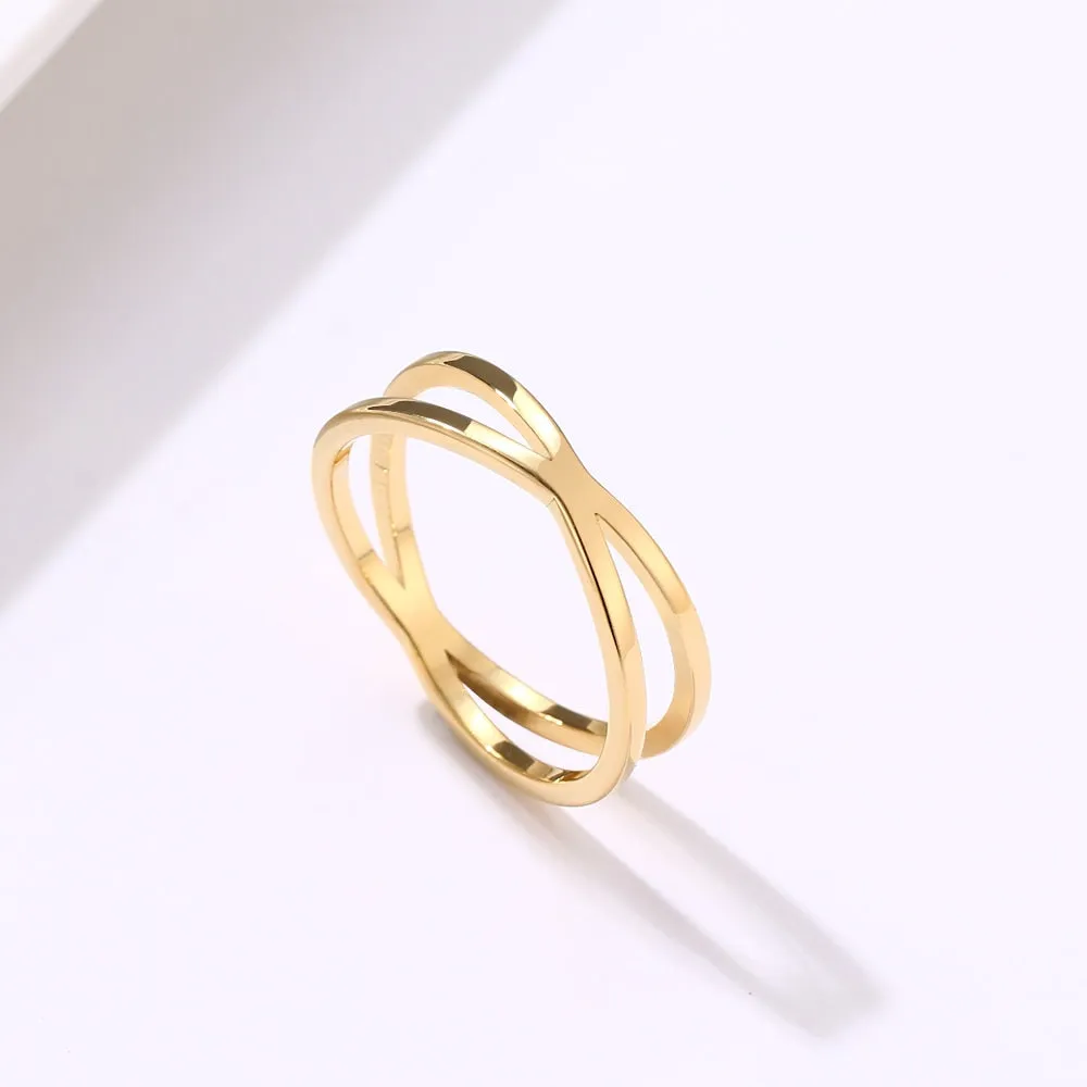 Bohemian Vintage Cross Gold Rings