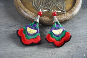 Boho Harmony Embroidered Earrings