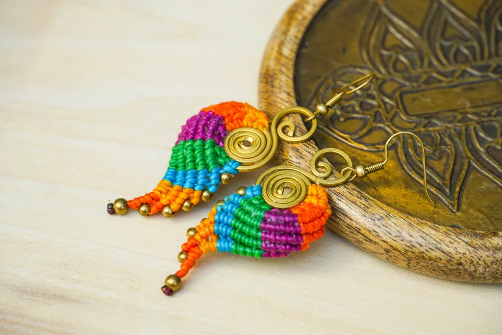 Boho Prism Micro Macrame Boho Earrings