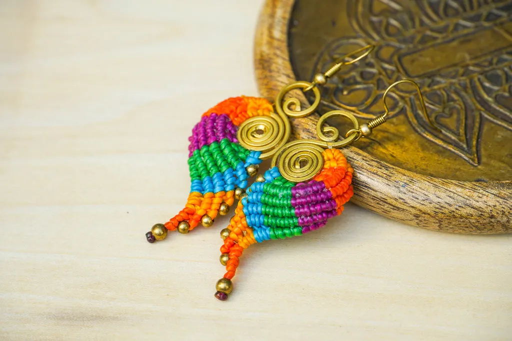 Boho Prism Micro Macrame Boho Earrings