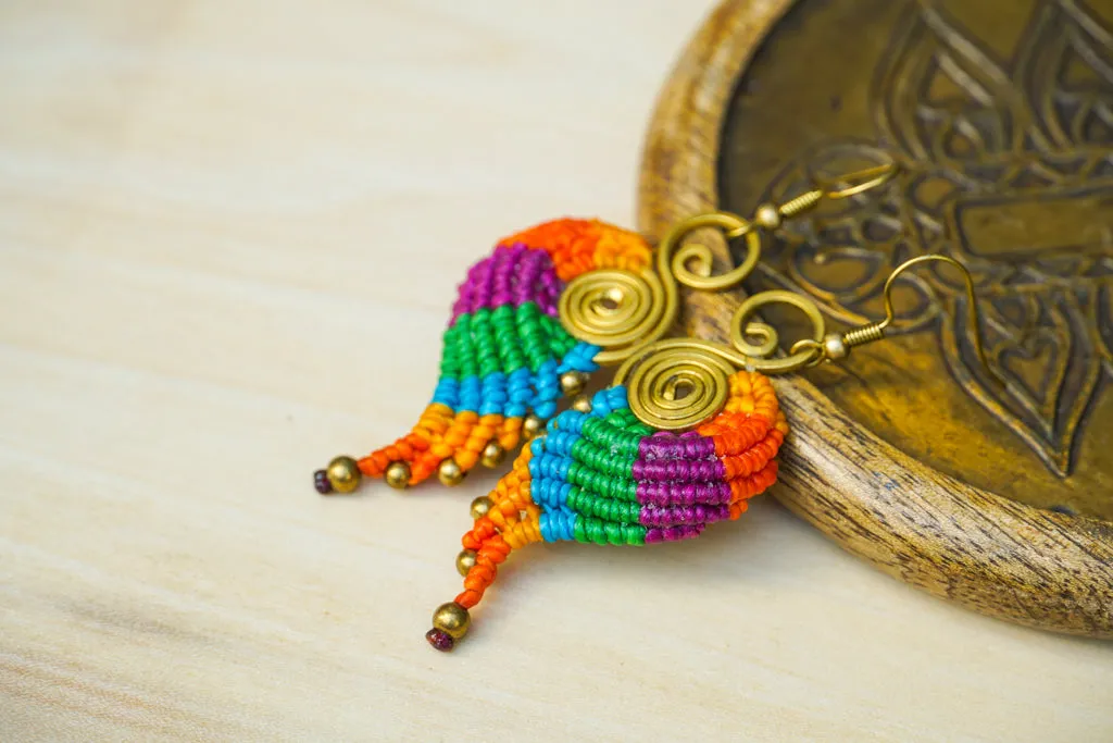 Boho Prism Micro Macrame Boho Earrings