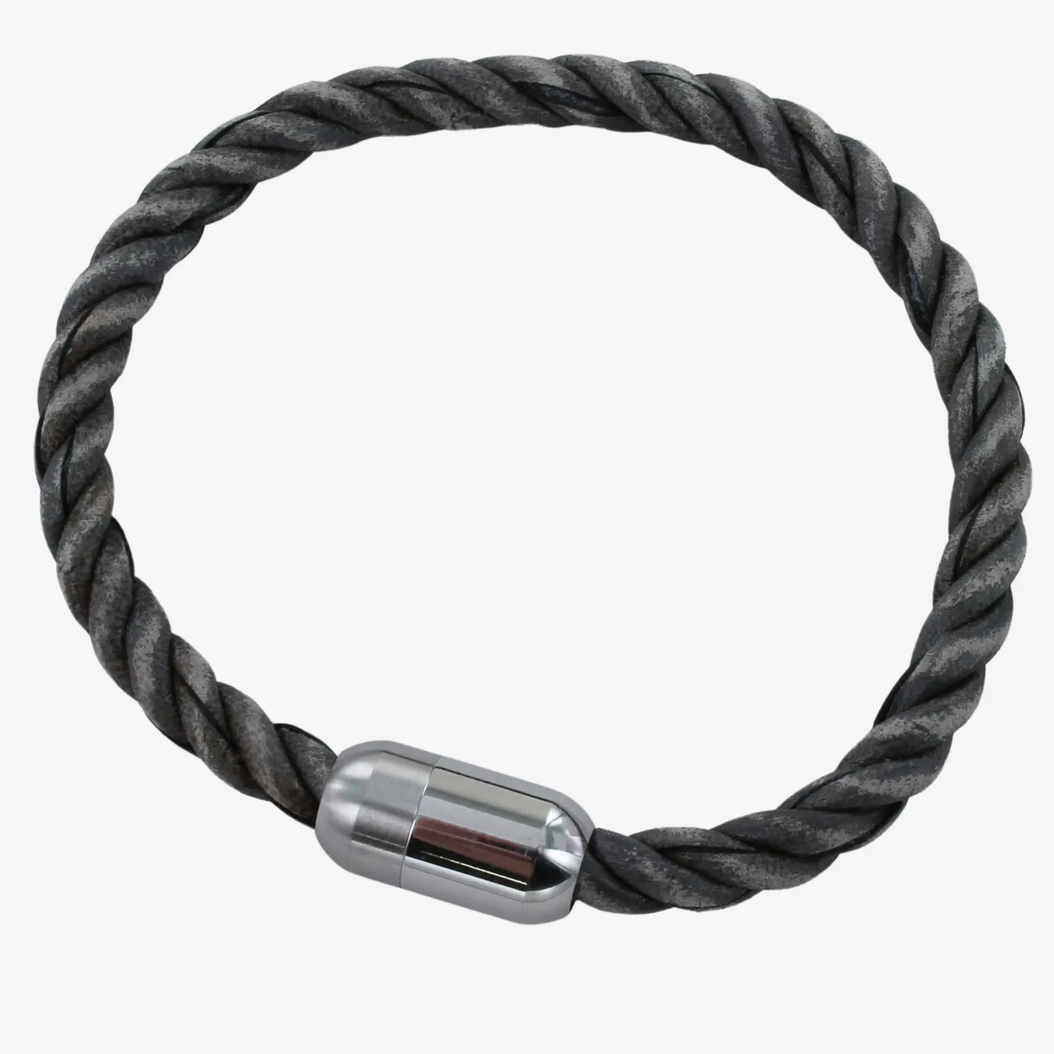 Bond Leather and Stainless Steel Bracelet