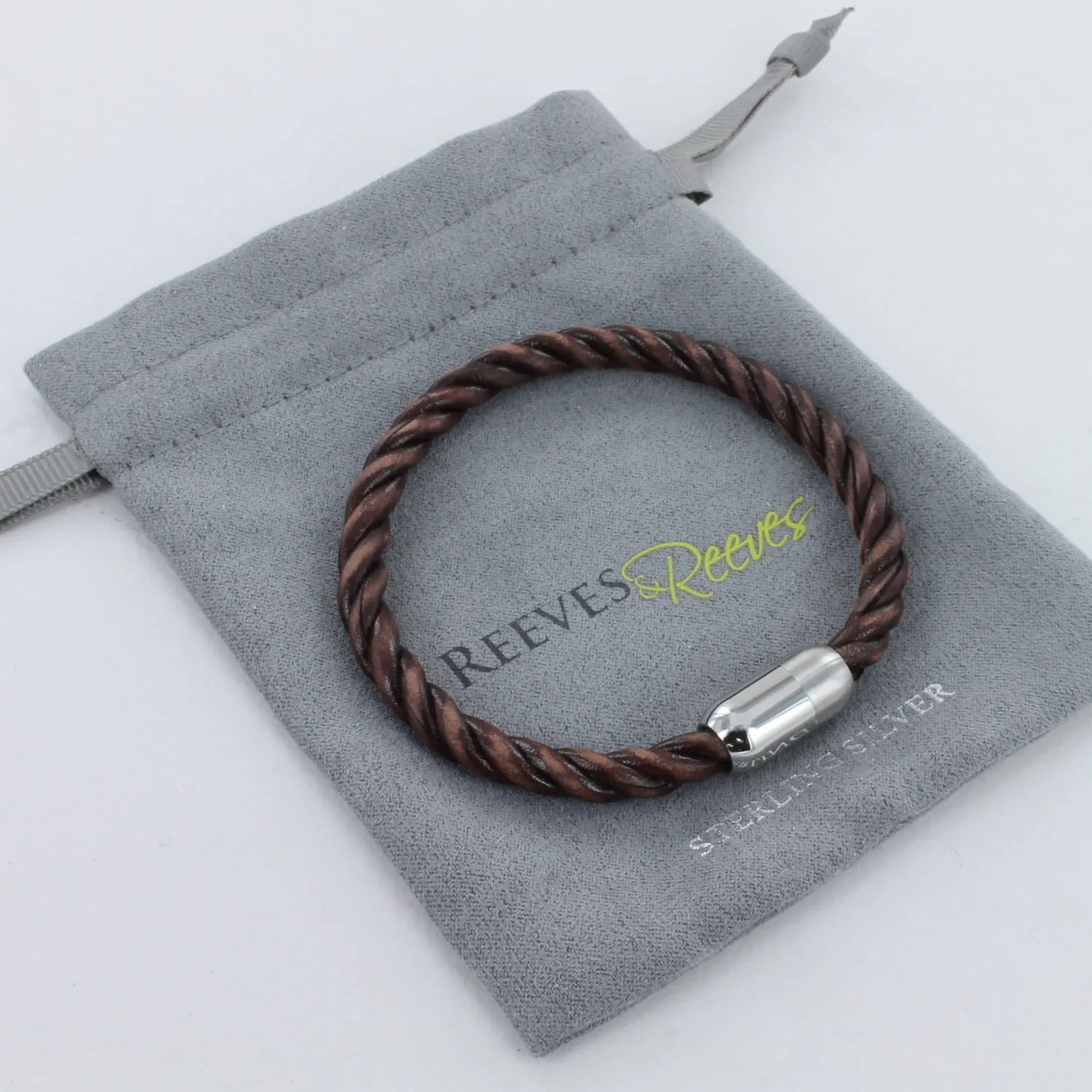 Bond Leather and Stainless Steel Bracelet
