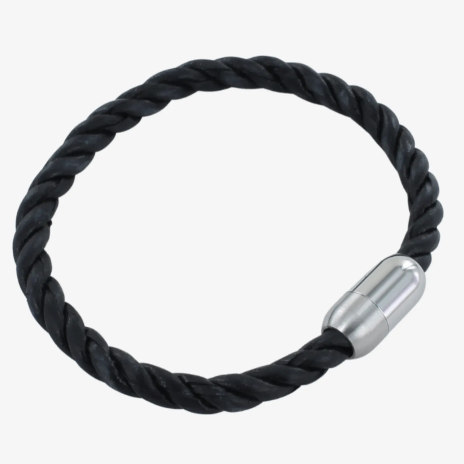 Bond Leather and Stainless Steel Bracelet
