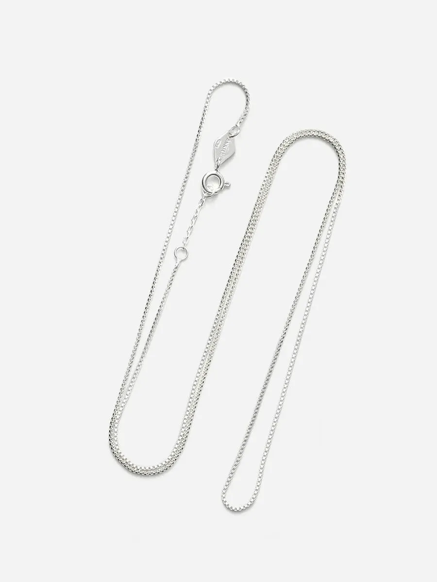 Box Chain Necklace - 57cm - Silver
