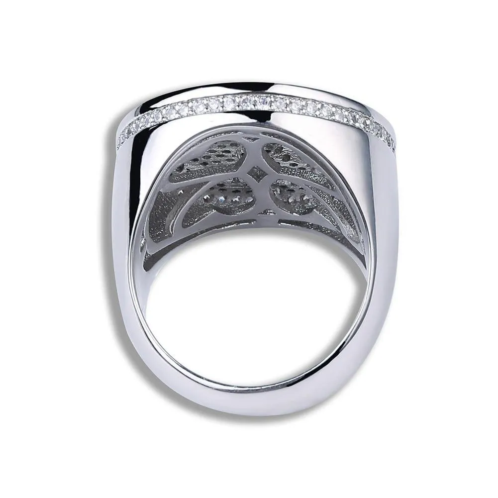 Broken Heart Iced Out Micro Pave Cubic Zircon Crystals Ring