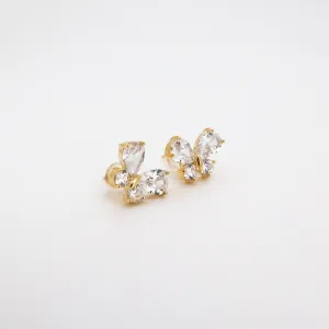 Butterfly Crystal Gold Filled Earrings