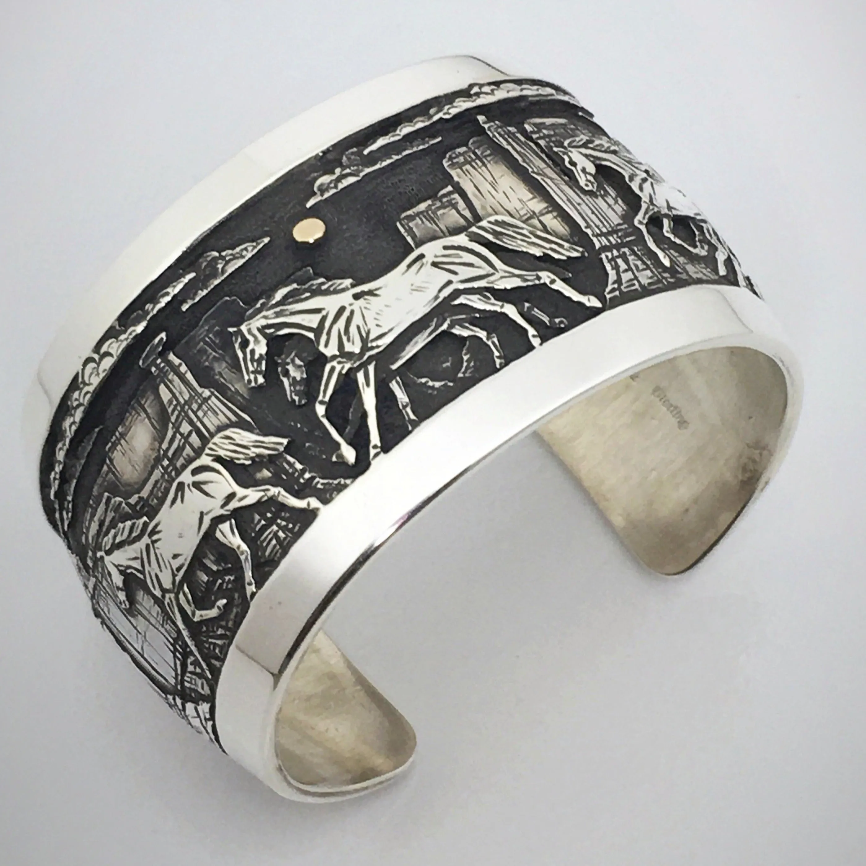 Canyon Horses Wide Cuff Bracelet, by Cody Hunter
