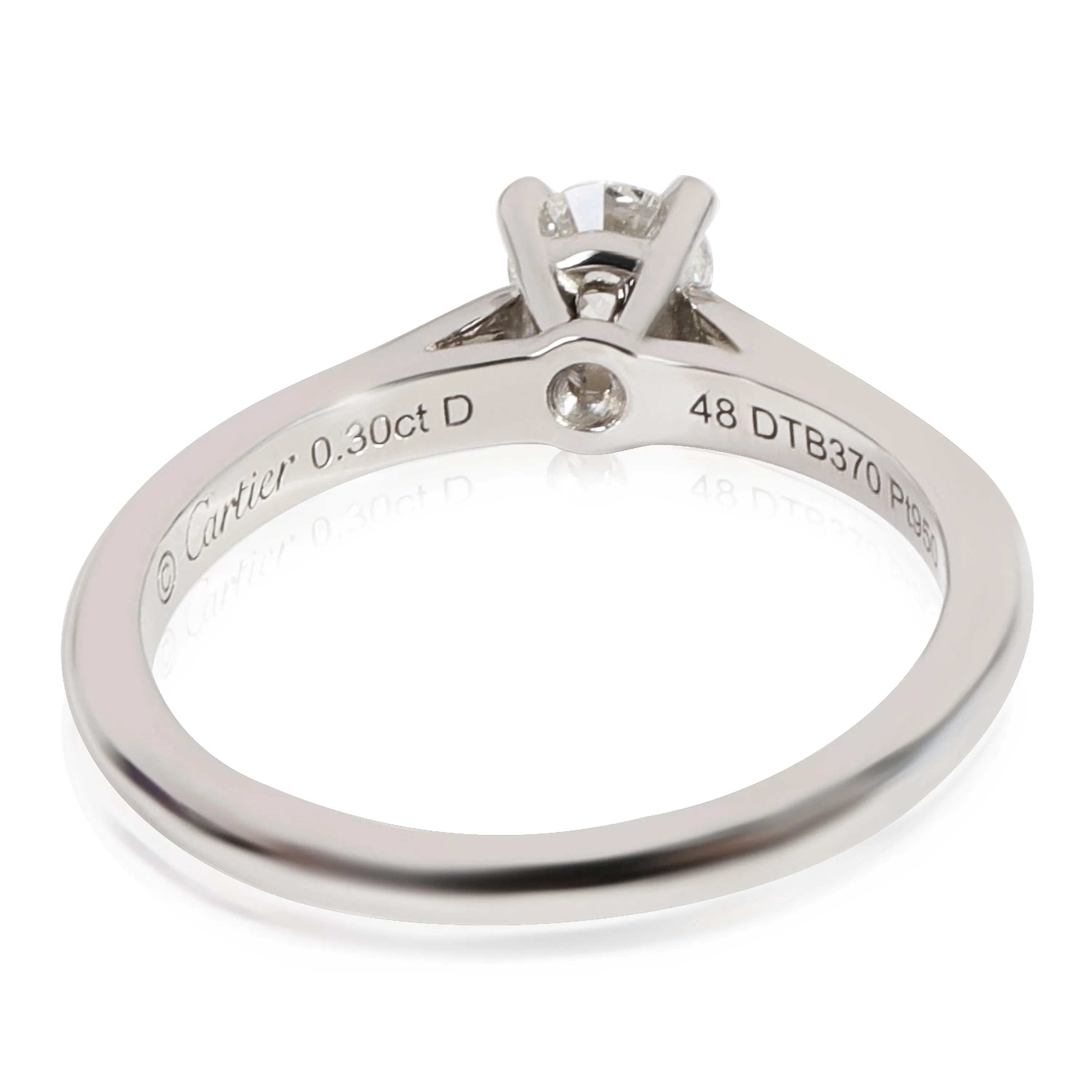 Cartier 1895 Diamond Engagement Ring in Platinum G VS1 0.3 CTW
