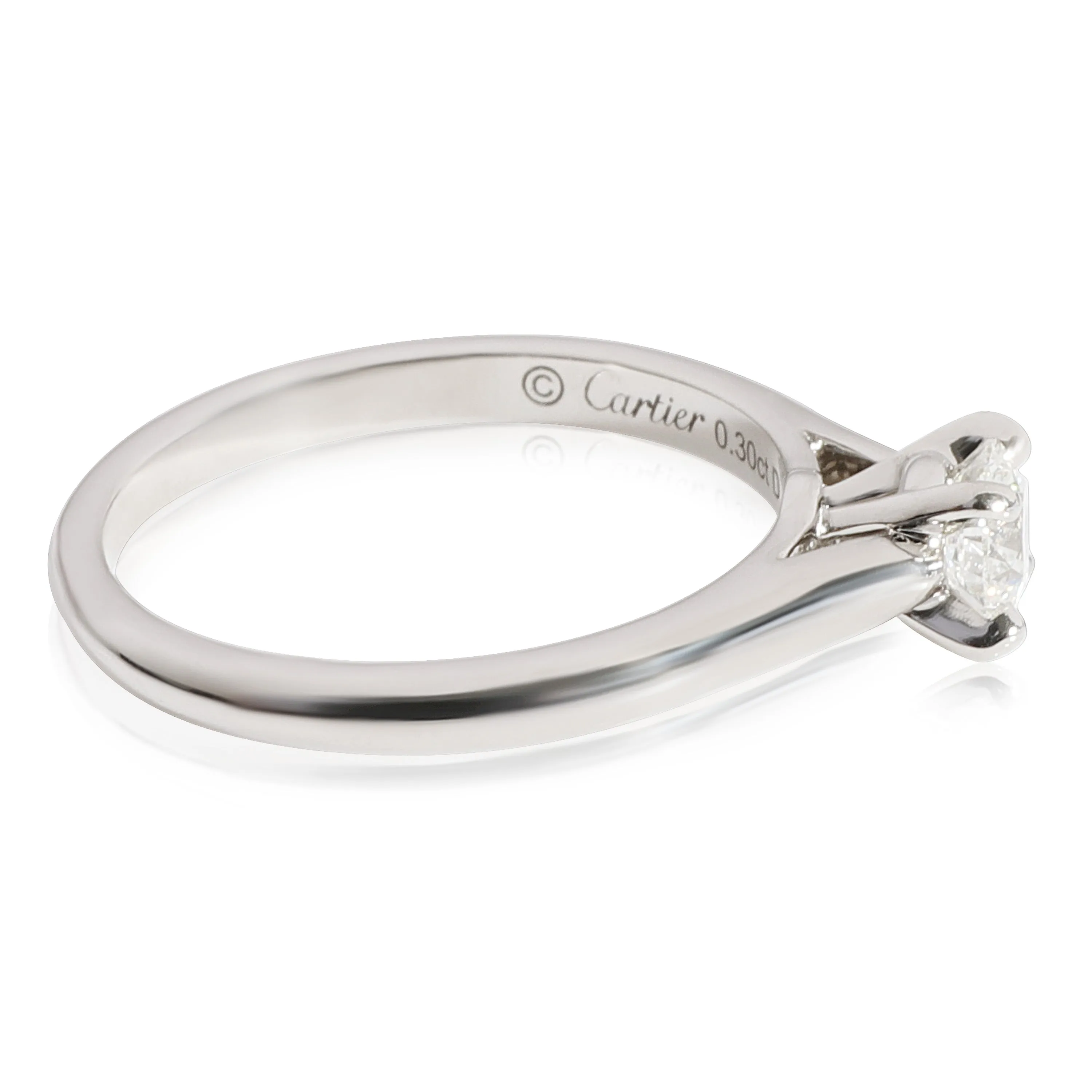 Cartier 1895 Diamond Engagement Ring in Platinum G VS1 0.3 CTW