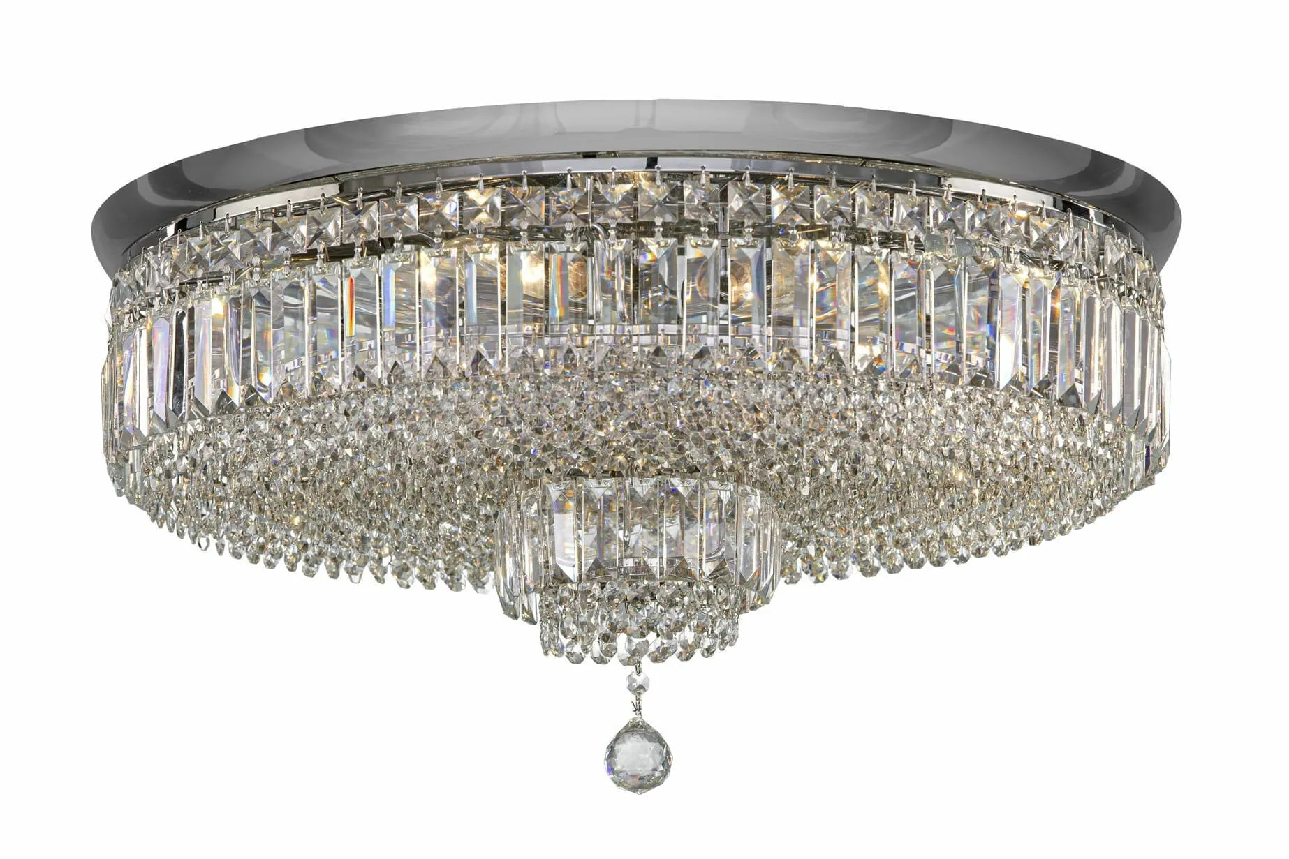 Ceiling Lamp  Chrome Pendeloque - 9 Bulb