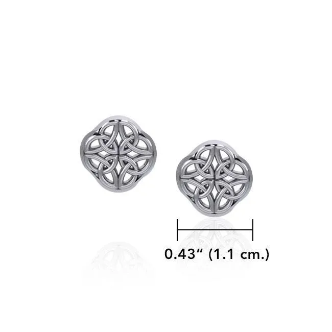 Celtic Knotwork Silver Post Earrings TER1812