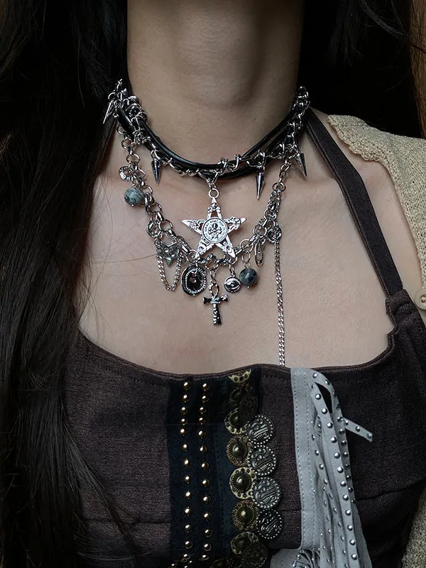 Chains Geometric Tasseled Necklaces Accessories
