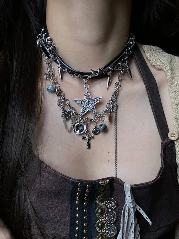 Chains Geometric Tasseled Necklaces Accessories