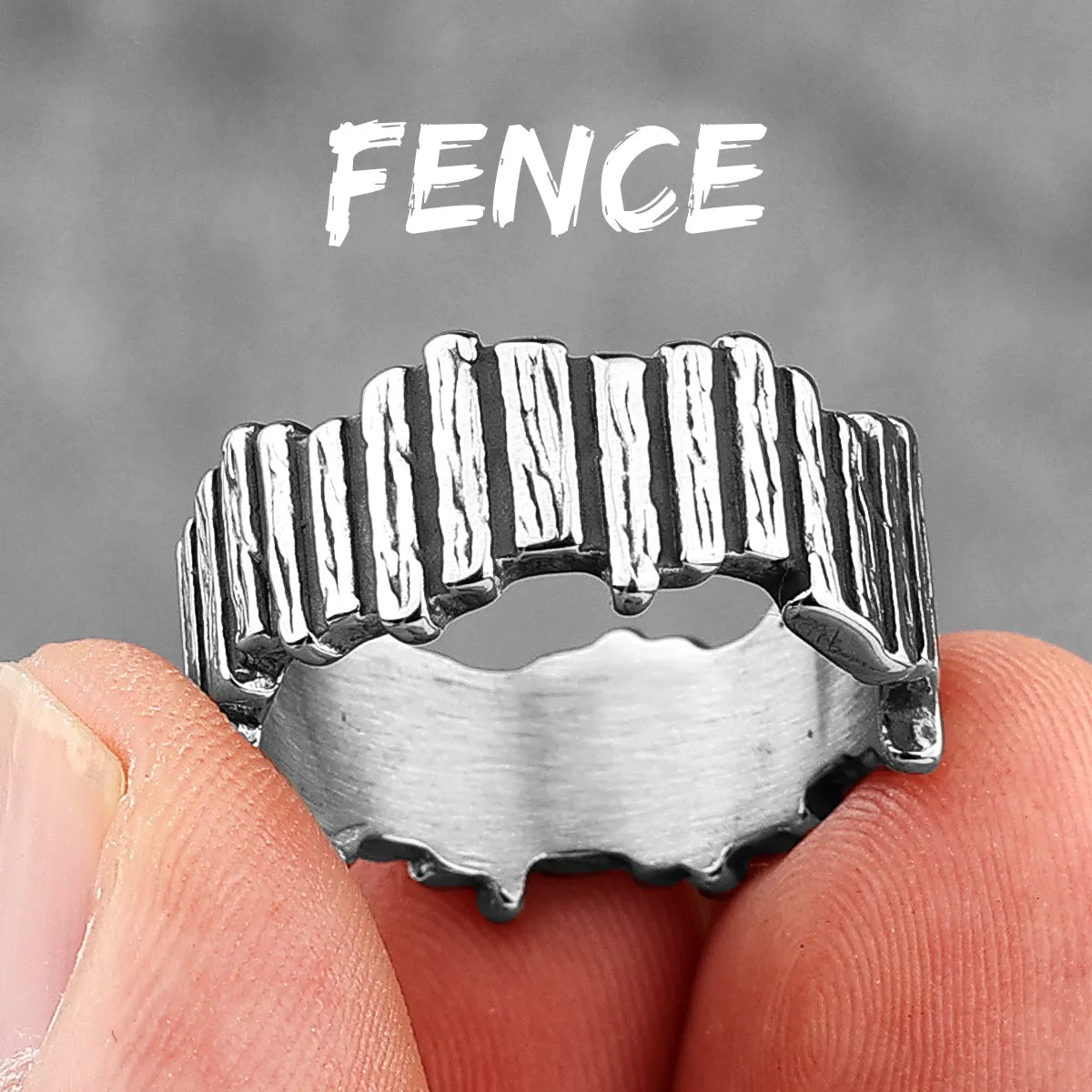 Charm Trendy Simple Vintage Black Stainless Steel  Rings