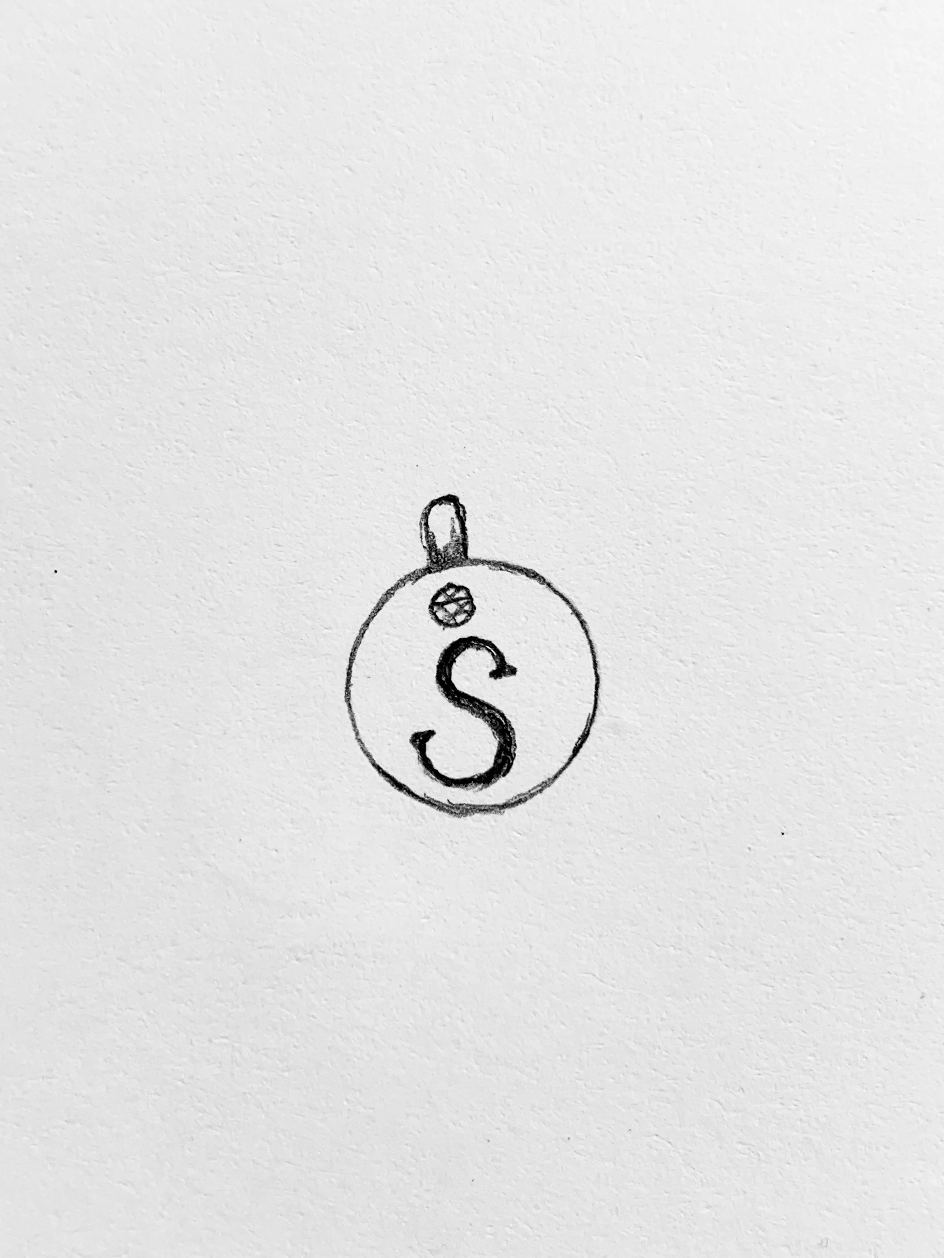 Classic / Aqua Love Letter necklace