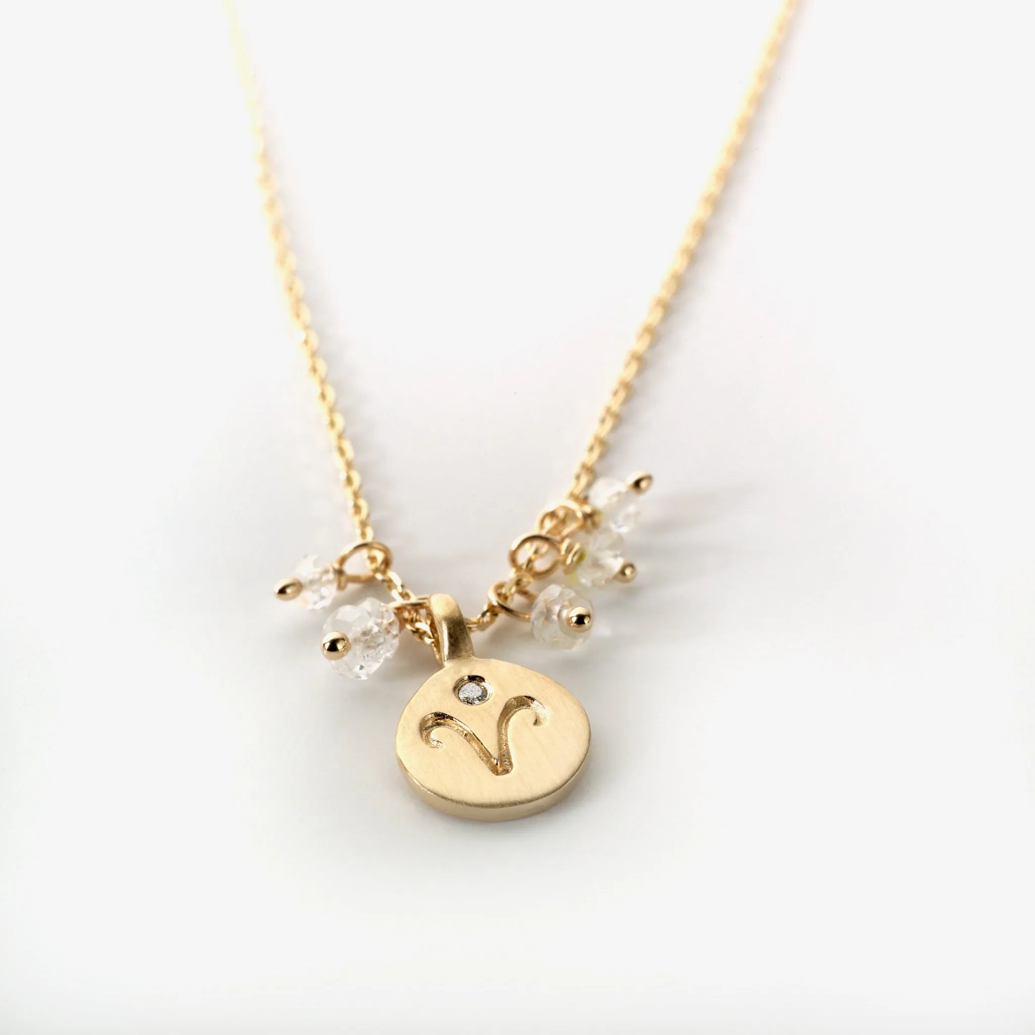 Classic / Aqua Love Letter necklace