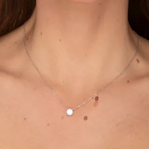 Classic Bezel Pendant Moissanite Necklace 1 Carat