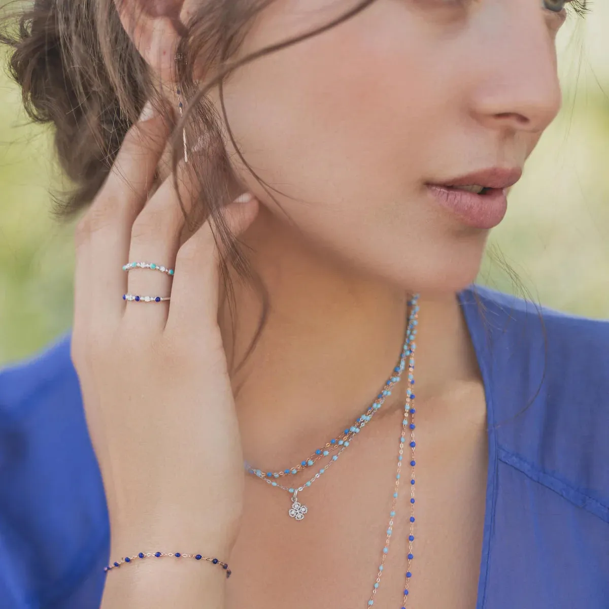 Classic Gigi Necklace - Bleuet 17.7"