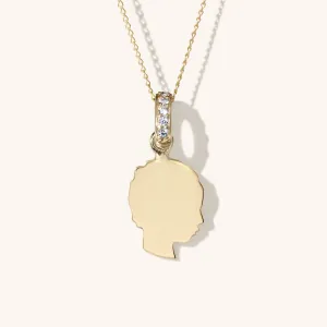 Classic Silhouetted Portrait Pendant