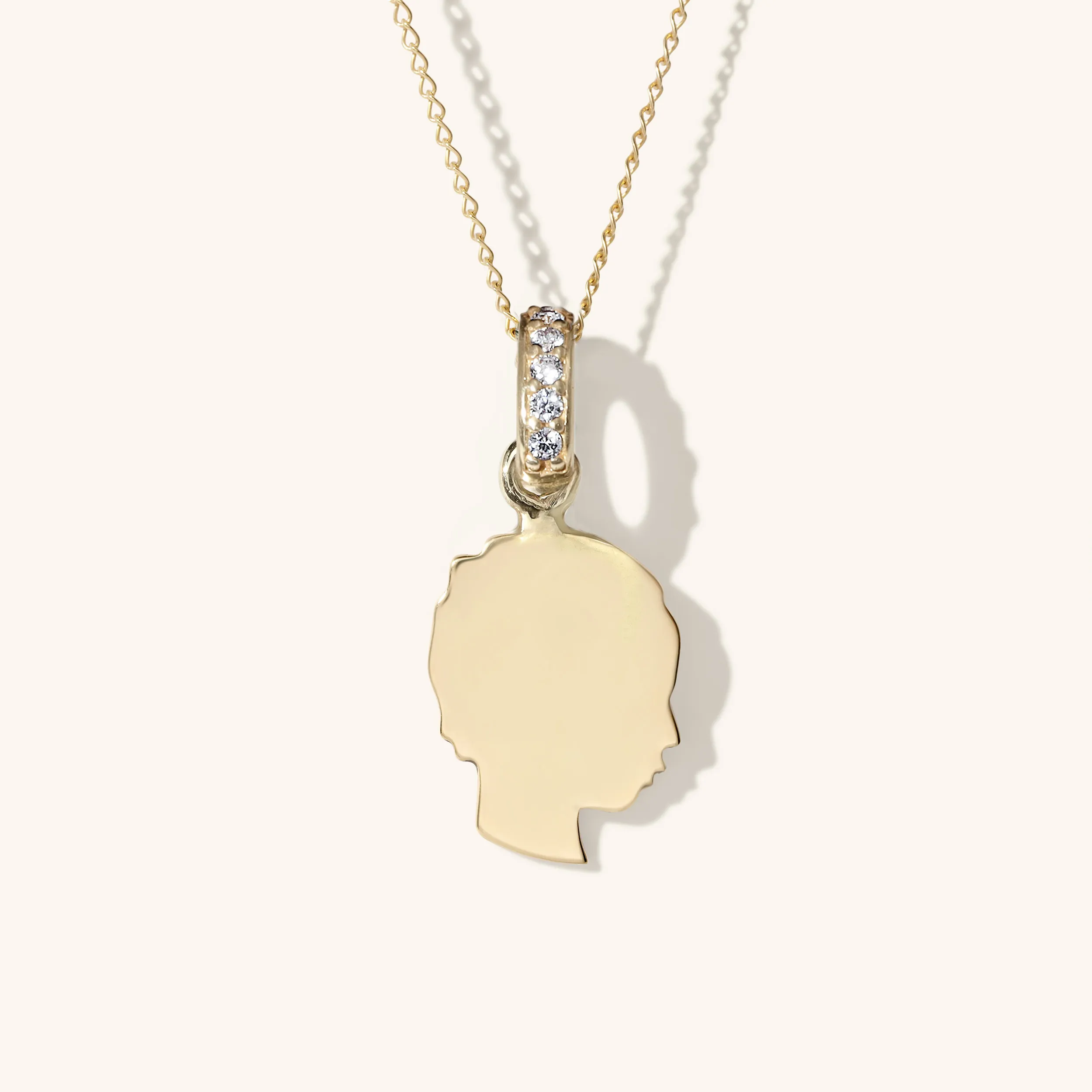 Classic Silhouetted Portrait Pendant