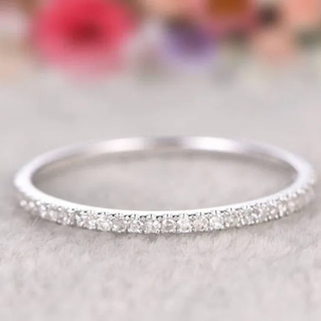 Classic Wedding Ring For Women Girls Simple Classical color Mini Crystal Brass Rose Gold Color Rings Fashion Jewelry Accessories