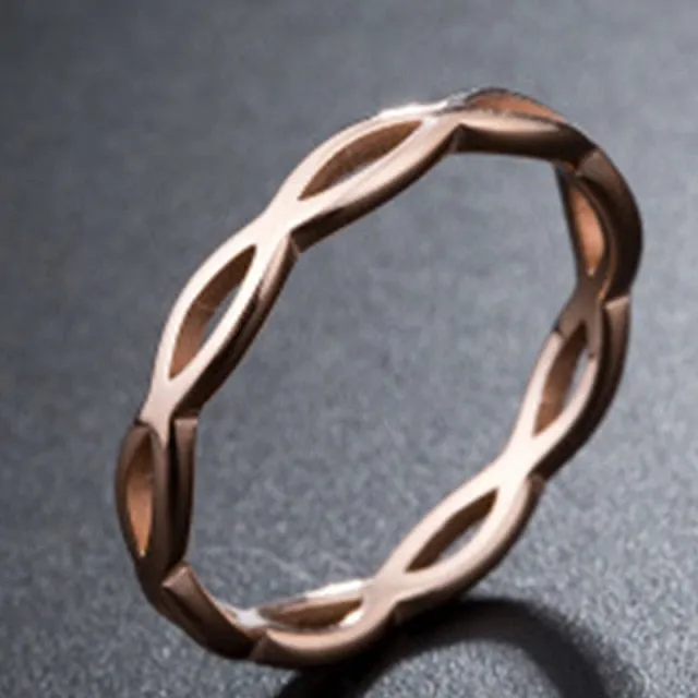 Classic Wedding Ring For Women Girls Simple Classical color Mini Crystal Brass Rose Gold Color Rings Fashion Jewelry Accessories