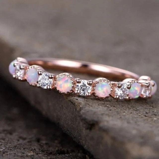 Classic Wedding Ring For Women Girls Simple Classical color Mini Crystal Brass Rose Gold Color Rings Fashion Jewelry Accessories