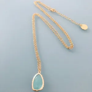 Clover Gold Plated Stainless Steel Chrysoprase Necklace | Jewelry | Chrysoprase Necklace