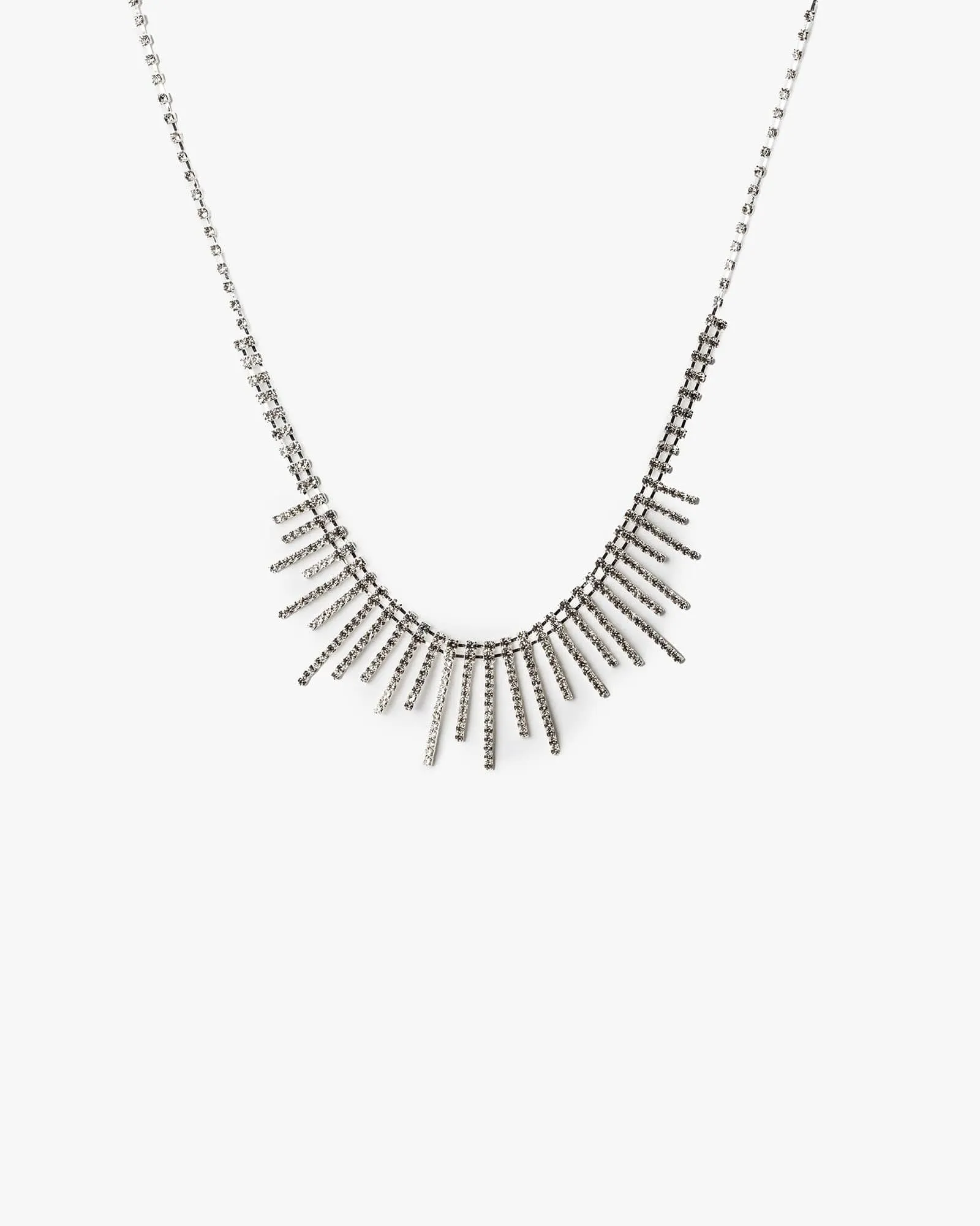 Crystal Fanned Statement Necklace