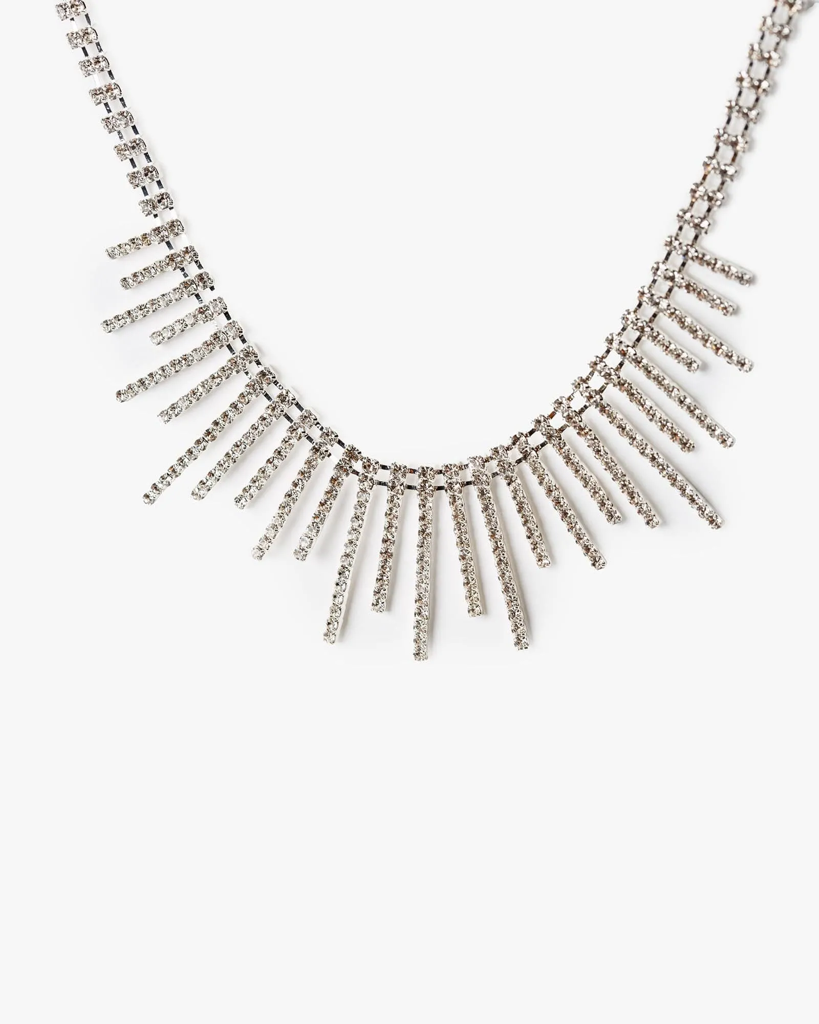 Crystal Fanned Statement Necklace