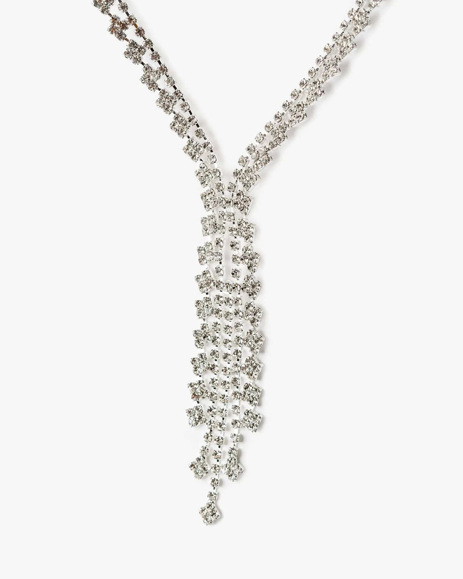 Crystal Statement Lariat Necklace